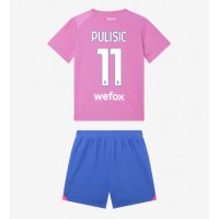 AC Milan Christian Pulisic #11 Tredjedraktsett Barn 2023-24 Kortermet (+ Korte bukser)